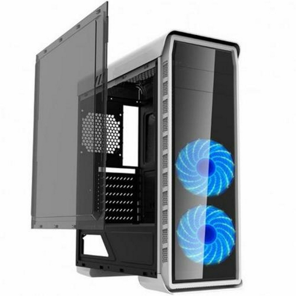Корпус GameMax Elysium White, без БЖ, Midi Tower, ATX / Micro ATX / Mini ITX, 1хUSB 3.0, 2хUSB 2.0, 4x120 мм LED, 400x185x470 мм, 0.5 мм, 4.7 кг - 3