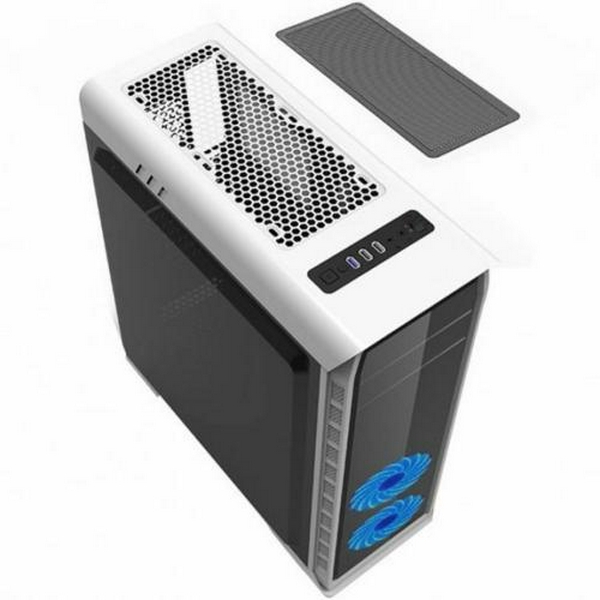 Корпус GameMax Elysium White, без БЖ, Midi Tower, ATX / Micro ATX / Mini ITX, 1хUSB 3.0, 2хUSB 2.0, 4x120 мм LED, 400x185x470 мм, 0.5 мм, 4.7 кг - 4