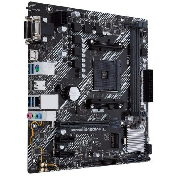 Мат.плата AM4 (B450) Asus PRIME B450M-K II, B450, 2xDDR4, Int.Video(CPU), 4xSATA3, 1xM.2, 1xPCI-E 16x 3.0, 2xPCI-E 1x 2.0, ALC887, RTL8111H, 6xUSB3.2/6xUSB2.0, VGA/DVI-D/HDMI, MicroATX - 3
