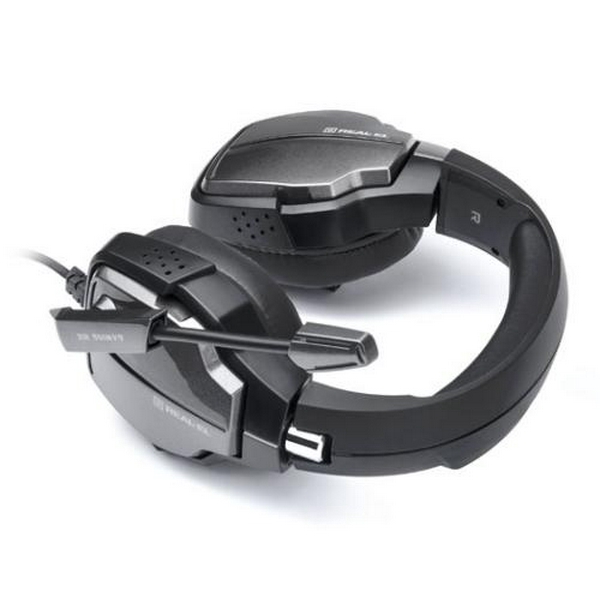 Навушники REAL-EL GDX-7680, Black, Mini jack + USB, накладні, мікрофон, кабель 2.2 м (GDX-7680) - 5