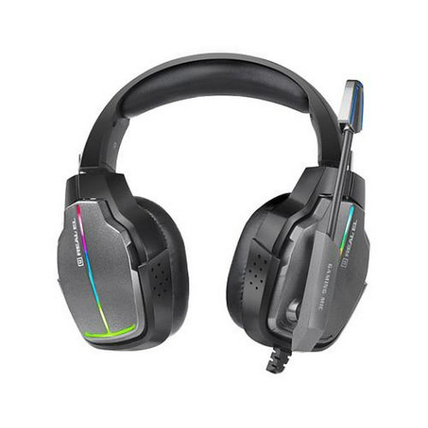 Навушники REAL-EL GDX-7680, Black, Mini jack + USB, накладні, мікрофон, кабель 2.2 м (GDX-7680) - 6