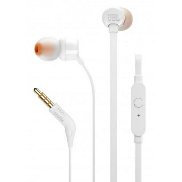 Навушники JBL Tune 110, White, 3.5 мм, мікрофон (JBLT110WHT)