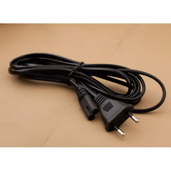 Кабель живлення від мережі PC-184, Black, 3 м, Atcom, CEE 7/16 - IEC C7, 2x0.5 мм² (16348)