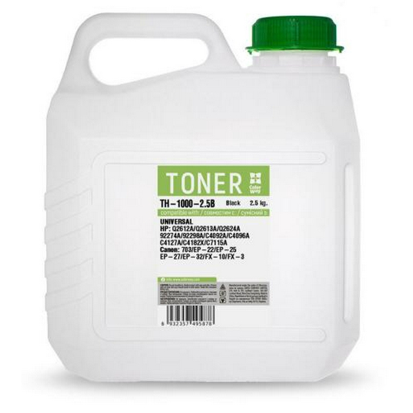 Тонер HP LJ 1010/1020, Canon LBP-2900/3000, Black, 2.5 кг, ColorWay (TH-1000-2.5B)