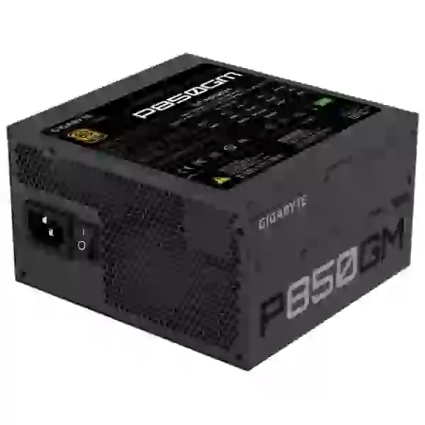 Блок живлення 850 Вт, Gigabyte P850GM, Black, модульний, 120 мм (HYB), Active PFC, 80 Plus Gold, MB: 20+4 pin, CPU: 4+4 pin, VGA: 4 x 6+2 pin, 3xMolex / 1xFDD / 8xSATA, захист: OVP/OPP/SCP/UVP/OCP/OTP (GP-P850GM) - 2