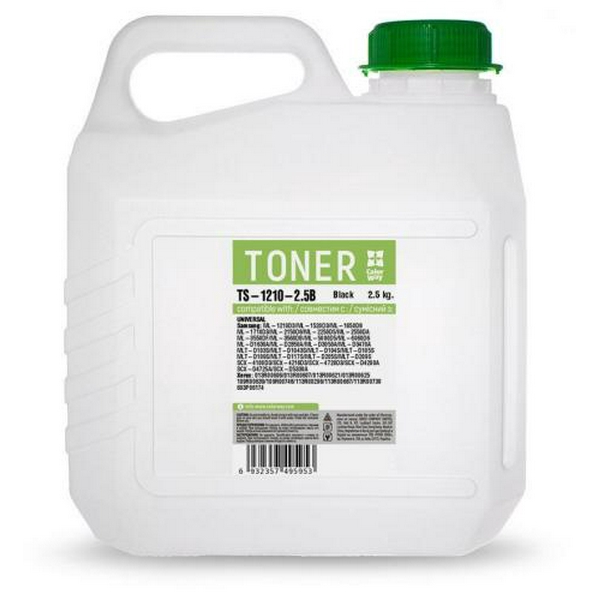Тонер Samsung ML-1210/1250/1450, Lexmark E210, Xerox Phaser 3110, 2.5 кг, ColorWay (TS-1210-2.5B)