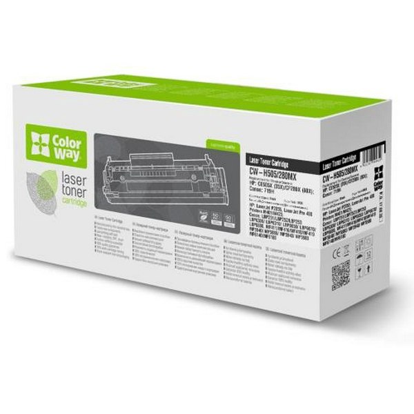 Картридж HP 05X (CE505X), Black, P2055, 6500 стор, ColorWay (CW-H505/280MX)