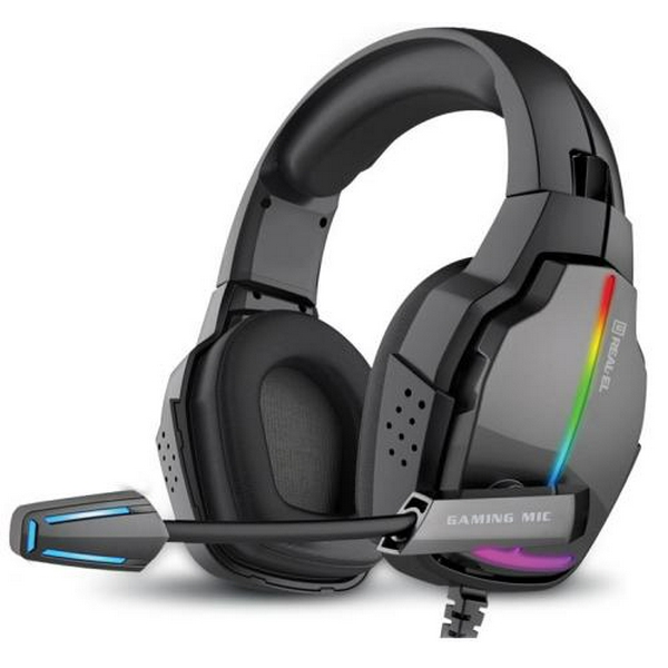 Навушники REAL-EL GDX-7780 Surround 7.1, Black, RGB, USB, накладні, мікрофон, кабель 2.2 м 