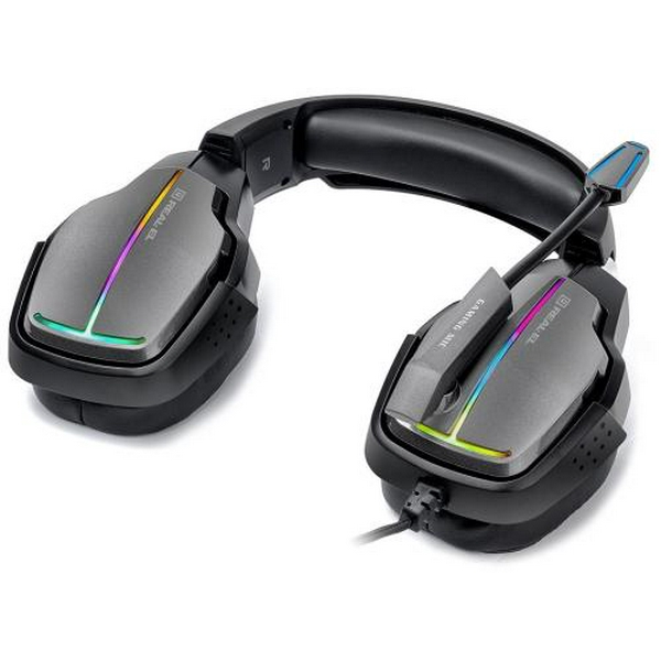 Навушники REAL-EL GDX-7780 Surround 7.1, Black, RGB, USB, накладні, мікрофон, кабель 2.2 м  - 4