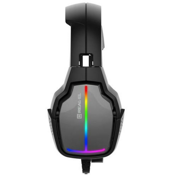 Навушники REAL-EL GDX-7780 Surround 7.1, Black, RGB, USB, накладні, мікрофон, кабель 2.2 м  - 8