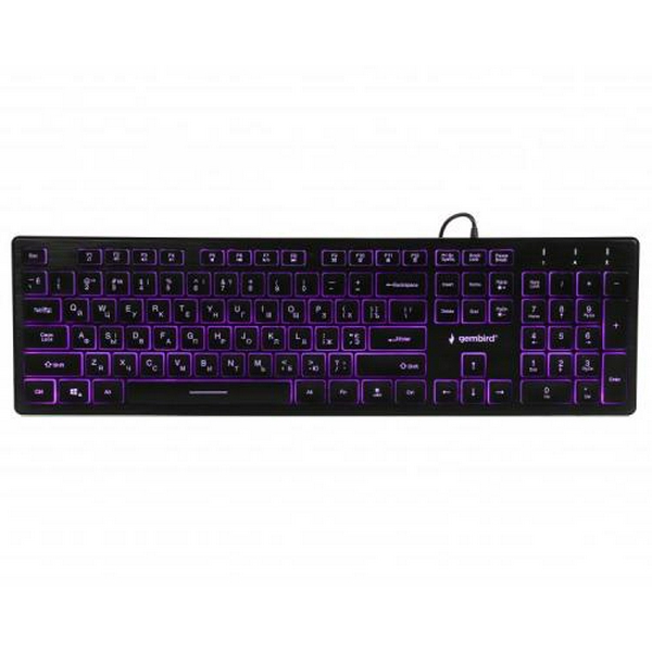 Клавіатура Gembird KB-UML3-01-UA, 3-х кольорове підсвічування клавіш, USB, Black (KB-UML3-01-UA) - 3
