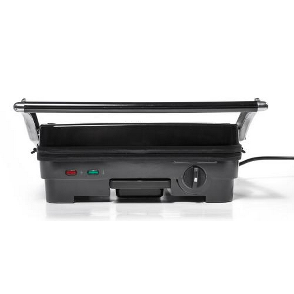 Електрогриль Holmer HCG-18P Silver, 1800W, закритий (двосторонній), знімні пластини плоска, ребриста, піддон для жиру, управління механічне - 3