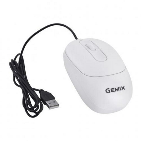 Миша Gemix GM145 White, Optical, USB, 800 dpi (GM145WH) - 4