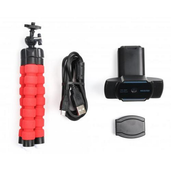 Веб-камера Maxxter WC-FHD-AF-01 Black, 1.3 Mpx, 1920x1080, Auto-Focus, USB 2.0, вбудований мікрофон, (WC-FHD-AF-01) - 6