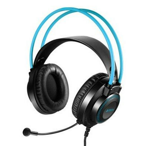 Навушники A4Tech Fstyler FH200i, Black/Blue, мікрофон, Mini jack (3.5 мм), накладні, кабель 1.5 м - 3