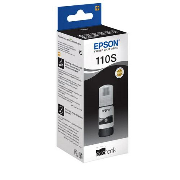 Чорнило Epson 110S, Black, для M1100/M1120/M1140/M1170/M2140/M2170/M3140/M3170, 40 мл, пігментне (C13T01L14A)