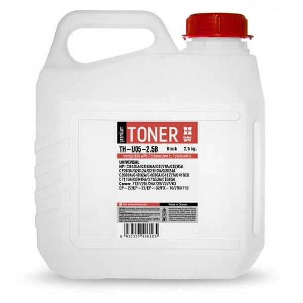 Тонер універсальний HP P1005/P1505/P2015/P2035/P2055/P4015, Black, 2.5 кг, ColorWay Premium (TH-U05-2.5B)