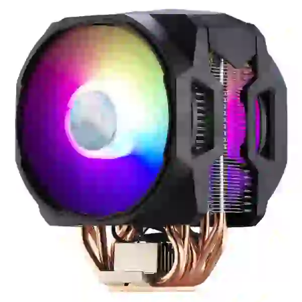 Кулер для процесора Cooler Master MasterAir MA610P ARGB, алюміній та мідні теплові трубки, 2x120 мм ARGB, для Intel 115x/1200/1366/2011/2066, AMD AMx/FMx (MAP-T6PN-218PA-R1) - 2