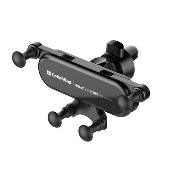 Автотримач для телефону ColorWay Gravity Sensor Holder, Black (CW-CHG11-BK) - 2