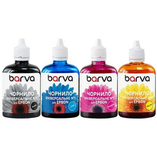 Комплект чорнил Barva Epson Universal №1, C/M/Y/K, 4 x 90 г чорнил (EU1-090-MP)