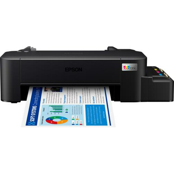 Принтер струменевий кольоровий A4 Epson EcoTank L121, Black, 720х720 dpi, до 9/4.8 стор/хв, USB, вбудоване СНПЧ по 40 мл, чорнило 664 (C11CD76414)