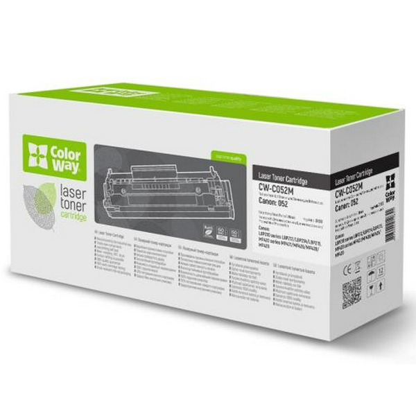 Картридж Canon 052, Black, LBP212/214/215, MF421/426/428/429, 3100 стор, ColorWay (CW-C052M)