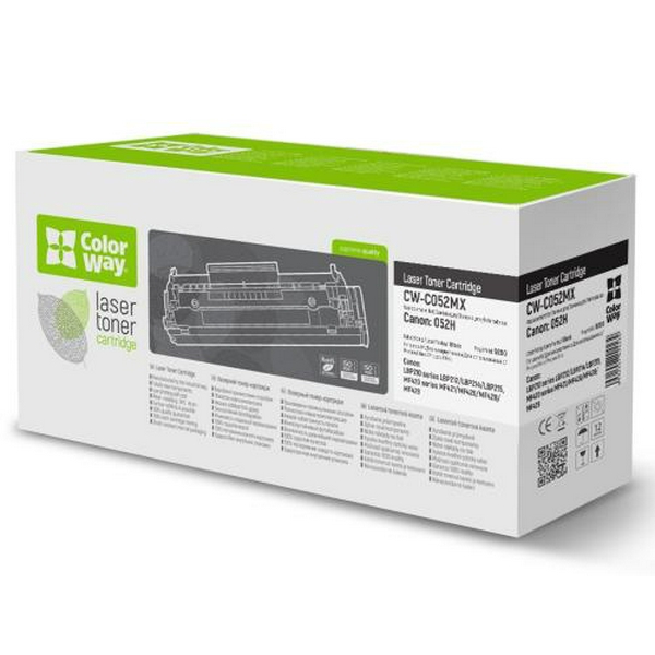 Картридж Canon 052H, Black, LBP212/214/215, MF421/426/428/429, 9200 стор, ColorWay (CW-C052MX)