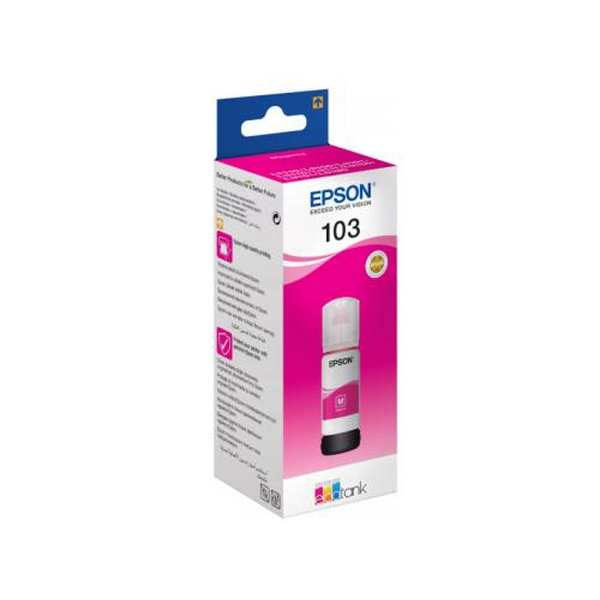 Чорнило Epson 103, Magenta, для L3100/L3101/L3110/L3150, 65 мл (C13T00S34A) - 2