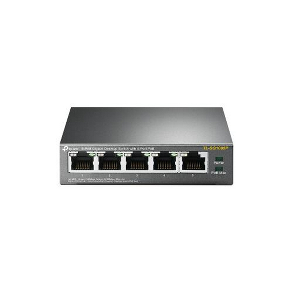 Комутатор TP-LINK TL-SG1005P 5 LAN 10/100/1000 Mb, некерований, металевий корпус
