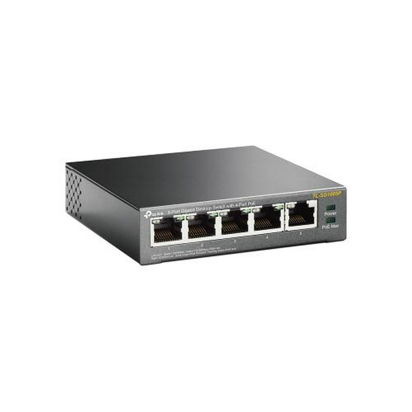 Комутатор TP-LINK TL-SG1005P 5 LAN 10/100/1000 Mb, некерований, металевий корпус - 2