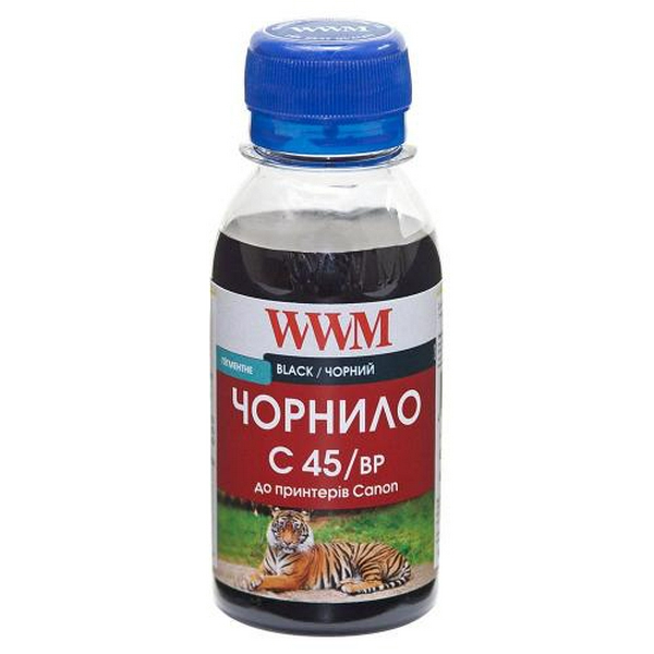 Чорнило WWM Canon PG-440/445/80, PGI-450Bk, Black, 100 мл, пігментне (C45/BP-2)