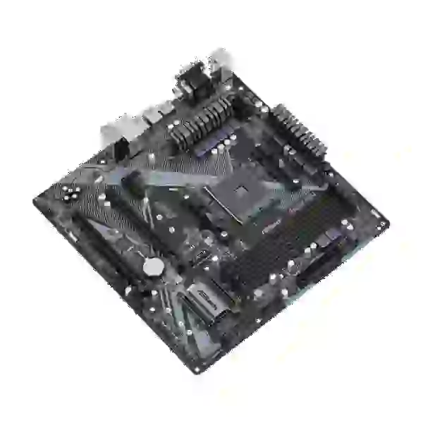 Мат.плата AM4 (B450) AsRock B450M Pro4 R2.0, B450, 4xDDR4, CrossFire, Int.Video(CPU), 4xSATA3, 1xM.2, 1xPCI-E 16x 3.0, 1xPCI-E 16x 2.0, 1xPCI-E 1x 2.0, ALC892, RTL8111H, 8xUSB3.2/4xUSB2.0, VGA/DVI-D/HDMI, MicroATX - 4