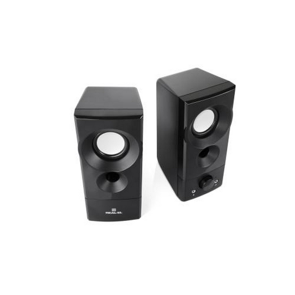 Колонки 2.0 REAL-EL S-90 Black, 2 x 3 Вт, пластиковий корпус, живлення от USB, керування спереду - 3