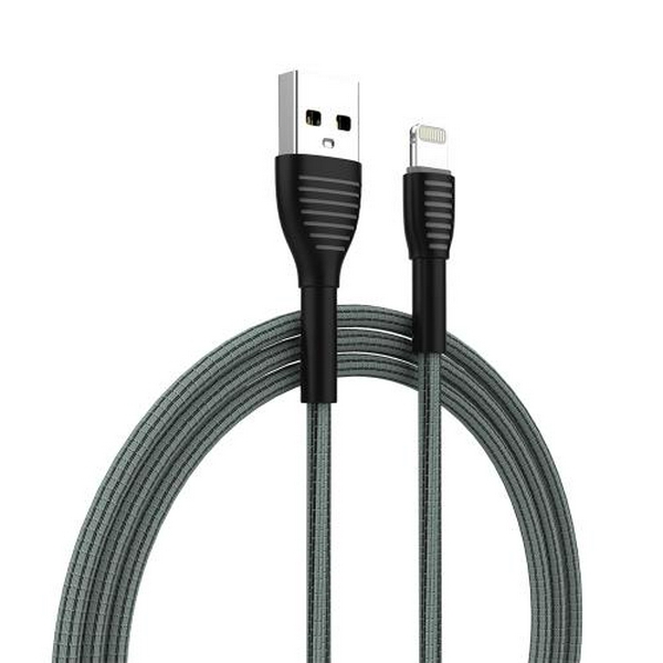 Кабель USB AM - Lightning, 1 м, Grey, ColorWay, 3A (CW-CBUL041-GR)