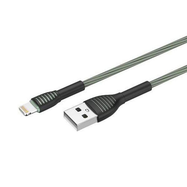Кабель USB AM - Lightning, 1 м, Grey, ColorWay, 3A (CW-CBUL041-GR) - 4