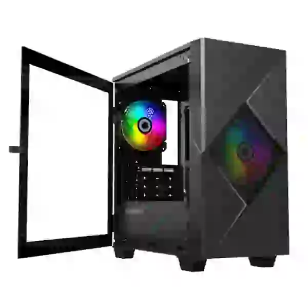 Корпус GameMax Cyclops BG Black, без БЖ, Mini Tower, Micro ATX / Mini ITX, 1xUSB 3.1, 2xUSB 2.0, 3x120 мм LED, 350х188х380 мм - 3