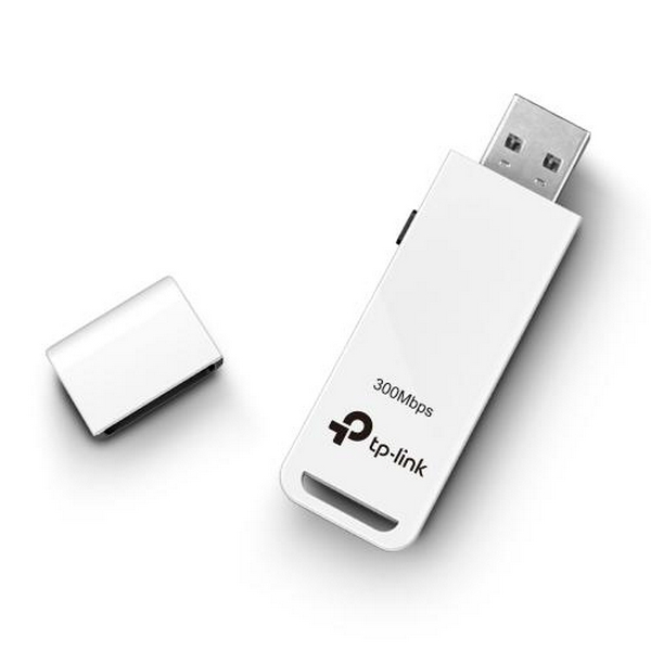 Мережевий адаптер USB TP-LINK TL-WN821N, White, до 300 Мбит/с, 802.11n, WPS, USB 2.0, вбудована антена - 2