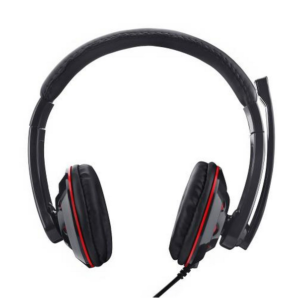Навушники Gemix HP-220MV, Black/Red, 2 x Mini jack (3.5мм), накладні, регулятор гучності, кабель 1.8 м - 3