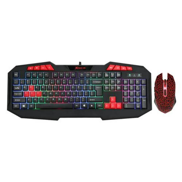 Комплект XTRIKE ME MK-503 USB, Black, підсвічування RGB, Gaming, кабель 1.5м (6932391922088)