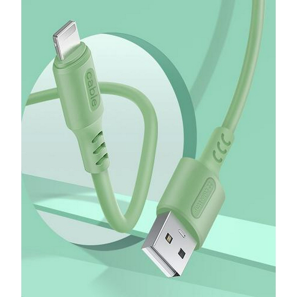 Кабель USB AM - Lightning, 1 м, Green, ColorWay, 2.4A (CW-CBUL042-GR) - 2