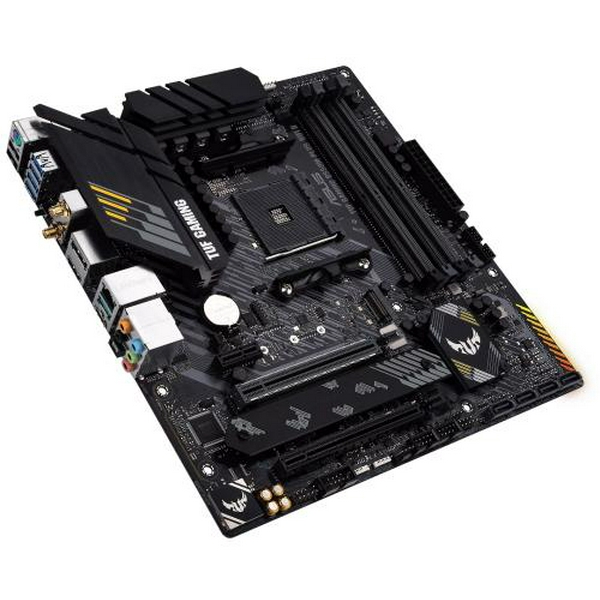 Мат.плата AM4 (B550) Asus TUF GAMING B550M-PLUS WIFI II, B550, 4xDDR4, CrossFire, Int.Video(CPU), 4xSATA3, 2xM.2, 1xPCI-E 16x 4.0, 1xPCI-E 16x 3.0, 1xPCI-E 1x 3.0, ALC S1200A, RTL8125B, WiFi 6, Bluetooth 5.2, 8xUSB3.2/6xUSB2.0, HDMI/DP, MicroATX - 4
