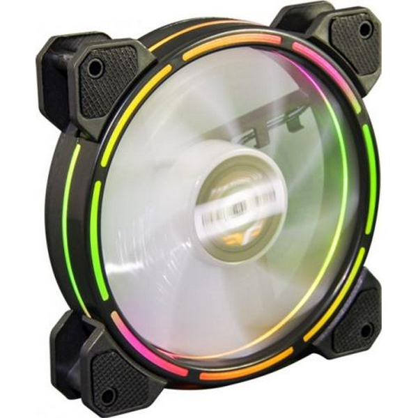 Вентилятор 120 мм, Frime Iris LED Fan Think Ring RGB HUB, 1200 ±10% об/хв, живлення 6pin, гідродинамічний підшипник, 120х120х25 мм (FLF-HB120TRRGBHUB16)
