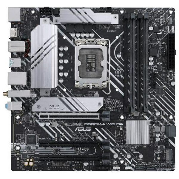 Мат.плата LGA1700, Asus PRIME B660M-A WIFI D4, B660, 4xDDR4, Int.Video(CPU), 4xSATA3, 2xM.2, 1xPCI-E 16x 4.0, 2xPCI-E 16x 3.0, ALC897, GLan, WiFi 6, Bluetooth 5.2, 5xUSB3.2/6xUSB2.0, HDMI/DP, MicroATX - 2