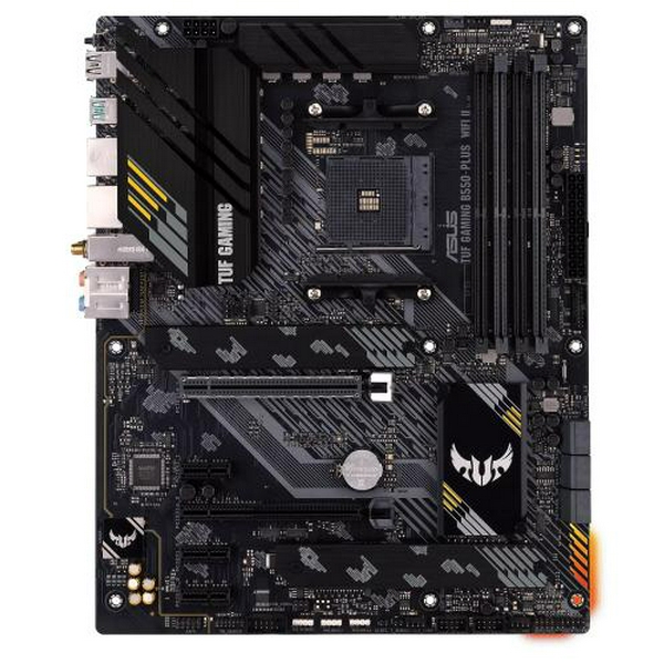 Мат.плата AM4 (B550) Asus TUF GAMING B550-PLUS WIFI II, B550, 4xDDR4, CrossFire, Int.Video(CPU), 6xSATA3, 2xM.2, 1xPCI-E 16x 4.0, 1xPCI-E 16x 3.0, 3xPCI-E 1x 3.0, ALC S1200A, RTL8125B, WiFi 6, Bluetooth 5.2, 7xUSB3.2/4xUSB2.0, HDMI/DP, ATX - 2
