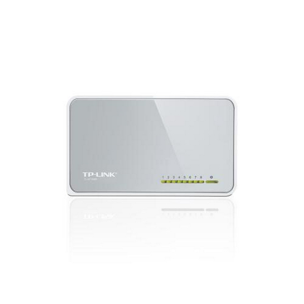 Комутатор TP-LINK TL-SF1008D, White/Gray, 8-портовий, 10/100 Мбіт/с, некерований, пластиковий корпус - 2
