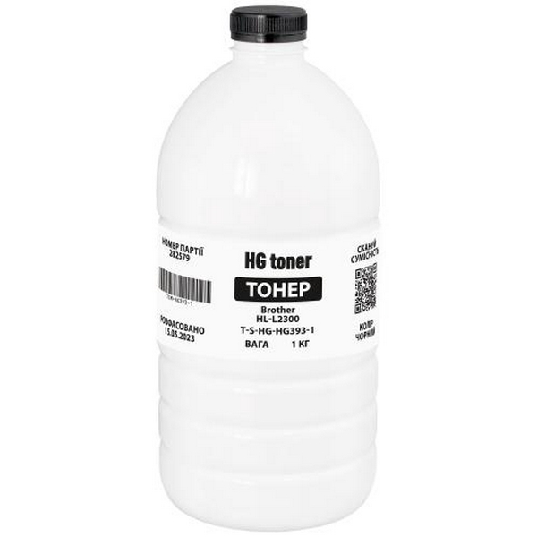 Тонер Brother HL-L2300/L2340/L2360/L2365/L2380, DCP-L2500/L2520/L2540/L2560, MFC-L2700/L2720/L2740, 1 кг, HG (TSM-HG393-1)