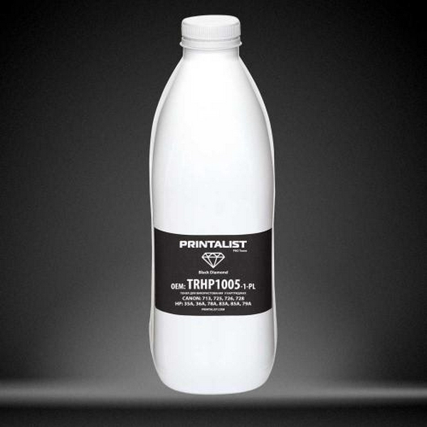 Тонер HP LJ P1005/1505/M1120/M1522, Canon LBP-3010/3100/3250, 1 кг, Printalist (TRHP1005-1-PL)