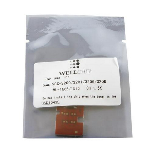 Чіп для Samsung MLT-D104S, Black, ML-1660/1661/1665/1860/1675/1685/2950, SCX-3200/3205/3208, 1500 копій, WellChip (CSD1043S)