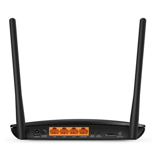 Роутер TP-Link Archer MR200, Black, WiFi 5, 4G (5GHz до 433 MB/s / 2.4GHz до 300 MB/s), 3xLan, 1xWan, microSIM, 2 зовнішні антени - 3