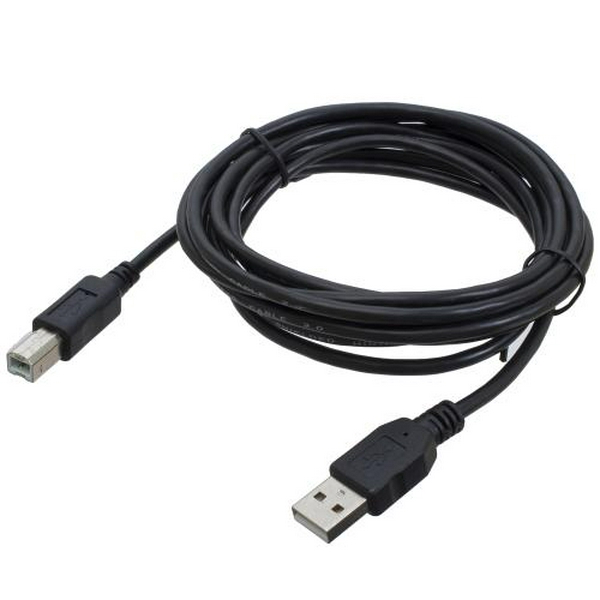 Кабель USB 2.0 AM - USB BM, 3 м, Black, Patron (PN-AMBM-30)